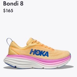 Hoka Bondi 8 orange running shoe barely worn